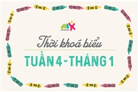 Thời khoá biểu tuần 4 tháng 1 năm 2024