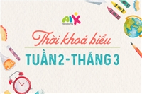 Thời khoá biểu tuần 2 tháng 3 năm 2024
