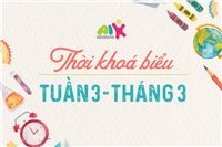 Thời khoá biểu tuần 3 tháng 3 năm 2024